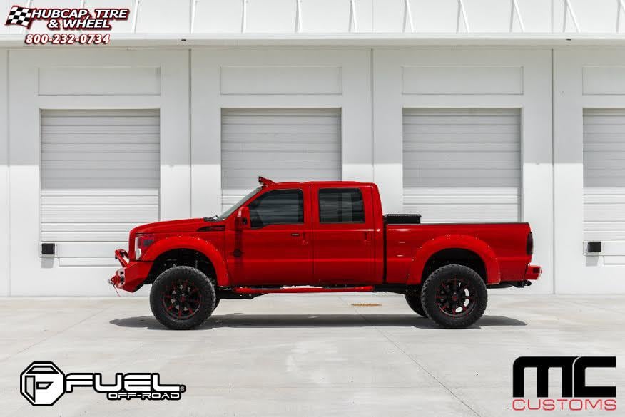 vehicle gallery/ford f 250 fuel nutz d251 0X0  Matte Black & Milled wheels and rims